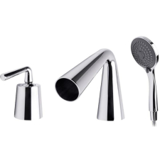 Смеситель на борт ванны Ahti Turku TU401001 врезной, с лейкой, 3 отверстия, хром