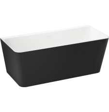 Акриловая ванна Wellsee Bromance 170x85 с клапаном глянц.белый, матов.черный/глянц.белый