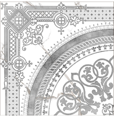 Плитка-декор Grasaro Classic Marble 40x40, серый орнамент Плитка-декор Grasaro Classic Marble 40x40, серый орнамент