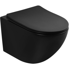 Унитаз Abber Bequem AC1100TMB подвесной, торнадо, с крышкой микролифт, черный матовый
