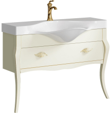 Тумба для умывальника Aqwella Clarberg Borgia 115, напольная, слоновая кость