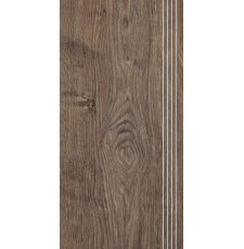 Плитка-керамогранит для ступеней Керамин Ноттингем 8 29.5x60 бордюрная, коричневый