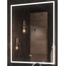 Зеркало Vigo Roberta Luxe 800 80x100 с подсветкой LED, сенсор, датчик, диммер, часы, подогрев