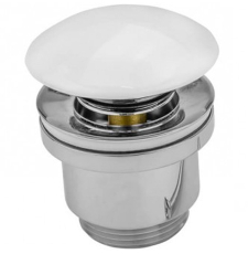Донный клапан Frap F62-8 с переливом, керамика, белый Донный клапан Frap F62-8 с переливом, керамика, белый