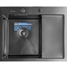 Мойка для кухни Gerhans 58x48 K35848B-L, врезная, левая, PVD графит