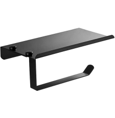 Держатель для туалетной бумаги  Ledeme 55 L5503-4, с полкой, черный