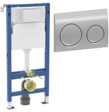 Инсталляция для унитаза Geberit Duofix Alpha 112 458.233.00.3A20Ch, с кнопкой Alpha20, хром глянцевый