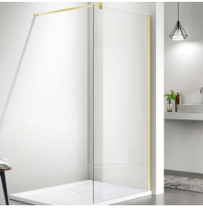 Душевая перегородка Adema Реген Walk-In 100x195, прозр. easy clean\золото браш
