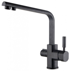 Смеситель для кухни Kaiser Decor 40144-2, под фильтр, черный мрамор