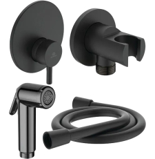 Смеситель с гигиеническим душем Ideal Standard IdealSpray BD651XG встраиваемый, черный матовый
