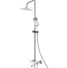 Душевая стойка Haiba HB24805-8 со смесителем, белый\хром