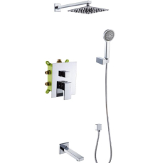 Встроенная душевая система Potato P3330-3, со смесителем, хром