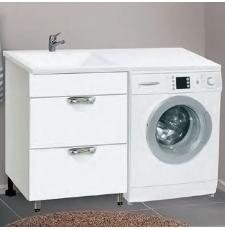 Тумба под стиральную машину Vako Ника 120 для умывальника Cosmos, левая, 17527