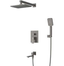 Встроенная душевая система Cezares Slider VDSET, оружейная сталь