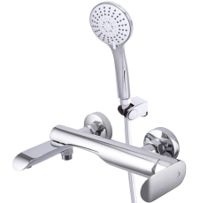 Смеситель для ванны Rubuneta Ultra-10/K (swivel) U1KP08 с лейкой, настенный Смеситель для ванны Rubuneta Ultra-10/K (swivel) U1KP08 с лейкой, настенный