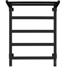 Полотенцесушитель Granula Квадро 50x60 с полкой, электрический, терморегулятор, черный