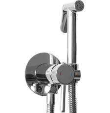 Смеситель с гигиеническим душем Rea Lungo Loop Chrome B4106 настенный, хром