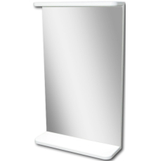Зеркало Бел-Гаммари Гамма 36/2-400 с полкой, белый