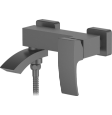 Смеситель для ванны Gerhans K14 K13314D настенный, с душем, оружейная сталь