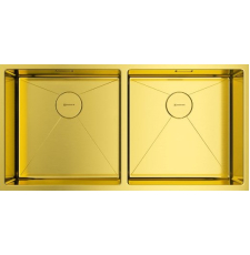 Кухонная мойка Omoikiri Taki 86-2-U/IF-LG 86.5x44 4993792, врезная, светлое золото