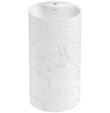 Раковина Wellsee Chalice Perfection 45 напольная, с отв., глянц. белый мрамор