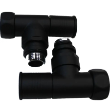 Вентиль запорный угловой 3/4"х1/2"г/ш Маргроид Luxon 4703, черный матовый