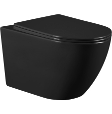 Унитаз Abber Bequem AC1103MB подвесной, с крышкой микролифт, черный матовый