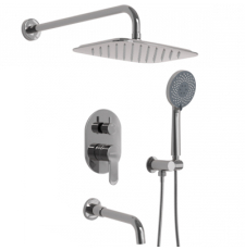 Встроенная душевая система Berges Ventas 3O 073009 со смесителем, хром сильвер