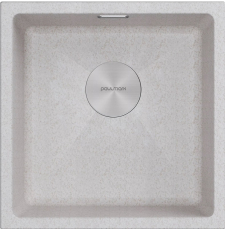 Мойка для кухни Paulmark Lumi 45Uni 45.5x46 LU45-BE, под столешницу, бежевый