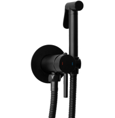Смеситель с гигиеническим душем Rea Loop Black B8978 встраиваемый, черный матовый