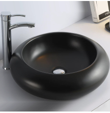 Раковина-чаша CeramaLux NC 7031AMB 49 на столешницу, черно-матов.