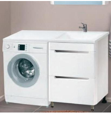 Тумба под стиральную машину Vako Волга 120 для умывальника Марсал, 2 ящика, правая, 18737