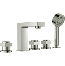 Смеситель на борт ванны Ledeme H87 L1187 врезной, на 5 отверстий, с лейкой