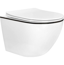 Унитаз подвесной Roxen Antares Black с крышкой