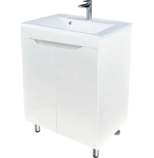 Тумба для умывальника Axus Фламини 65 Комфорт напольная, 2 дв., белый, GS-00012591