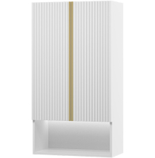 Шкаф подвесной Brevita Vega 60, под стиральную машину, с подсветкой, белый
