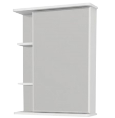 Зеркало-шкаф Kaksa Грация 55 55.5x69.9 с полками, правый, белый
