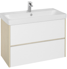 Тумба с умывальником Акватон Сканди 90 Адриана, Белый/Дуб Верона