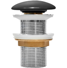Донный клапан Iddis Optima Home OPHBM00i88 без перелива, клик-клак, черный матовый