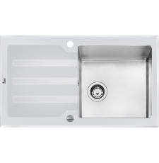 Мойка для кухни Teka Lux 1B 1D 86x51 12129012 врезная белый Мойка для кухни Teka Lux 1B 1D 86x51 12129012 врезная белый