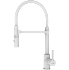Смеситель для кухни Rose R133C с гибким изливом, белый