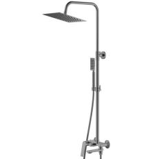 Душевая стойка Haiba HB24533-3 со смесителем, пепельный\хром Душевая стойка Haiba HB24533-3 со смесителем, пепельный\хром