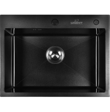 Мойка для кухни Wisent W36045B 60x45, врезная, с дозатором, PVD, графит