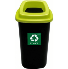 Мусорное ведро Plafor Sort Bin 680-02 для раздельного сбора, 45 л, зеленый\бумага