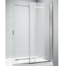 Душевая шторка на ванну Veconi PL-88CH 90x140, прозр.\хром