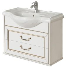 Тумба для умывальника Roca America Evolution W 105 подвесная, дуб светлый\бронза