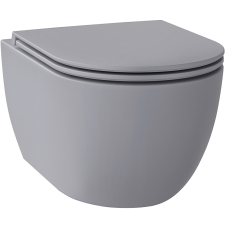 Унитаз Wellsee Chalice Perfection RimFree подвесной, с крышкой, матовый серый