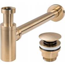 Сифон для умывальника Rea A8586 с клапаном, универсальный, Gold Mat