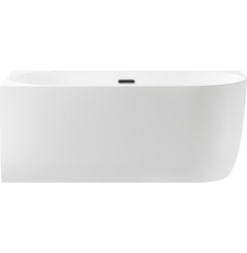 Акриловая ванна Wellsee Belle Spa 150x75, угловая левая, с клапаном матовый черный