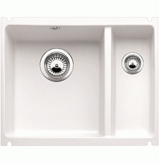 Кухонная мойка под столешницу Blanco Subline 350/150-U 57x46 514522, глянцевая белая Кухонная мойка под столешницу Blanco Subline 350/150-U 57x46 514522, глянцевая белая